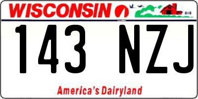 WI license plate 143NZJ