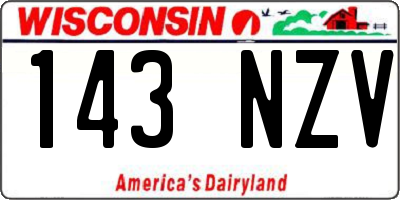 WI license plate 143NZV