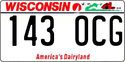 WI license plate 143OCG
