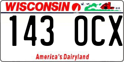WI license plate 143OCX