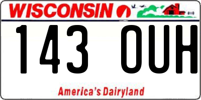 WI license plate 143OUH