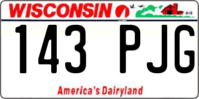 WI license plate 143PJG