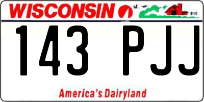 WI license plate 143PJJ