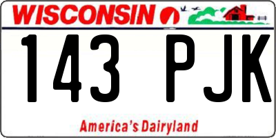 WI license plate 143PJK