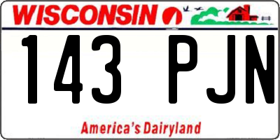 WI license plate 143PJN