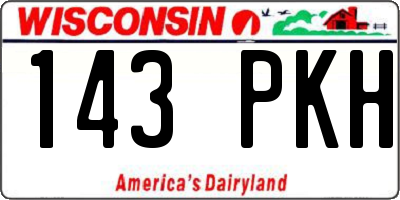 WI license plate 143PKH