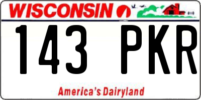 WI license plate 143PKR