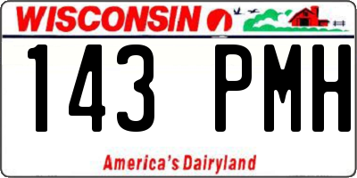 WI license plate 143PMH