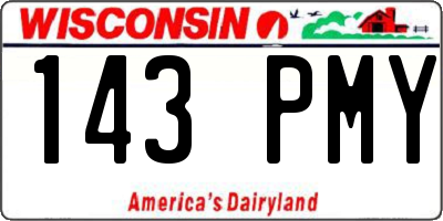 WI license plate 143PMY