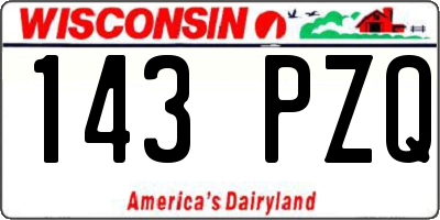 WI license plate 143PZQ