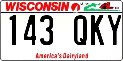 WI license plate 143QKY