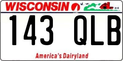 WI license plate 143QLB