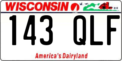 WI license plate 143QLF