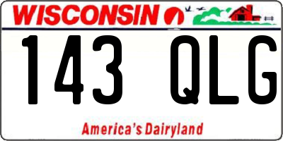 WI license plate 143QLG