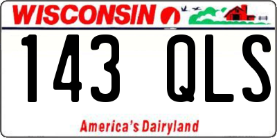 WI license plate 143QLS