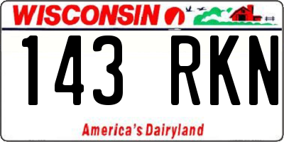 WI license plate 143RKN