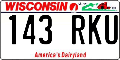 WI license plate 143RKU