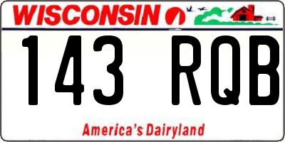 WI license plate 143RQB