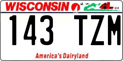 WI license plate 143TZM