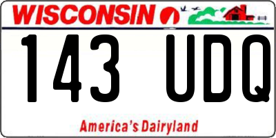 WI license plate 143UDQ