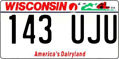 WI license plate 143UJU
