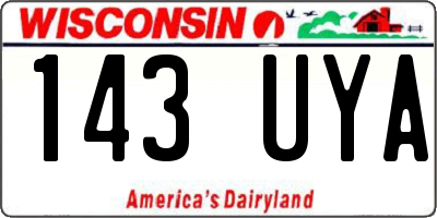 WI license plate 143UYA