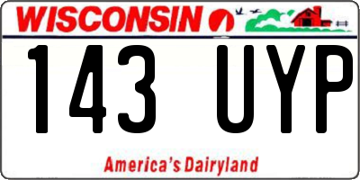 WI license plate 143UYP