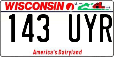 WI license plate 143UYR