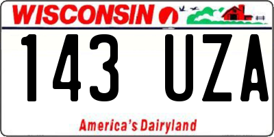 WI license plate 143UZA