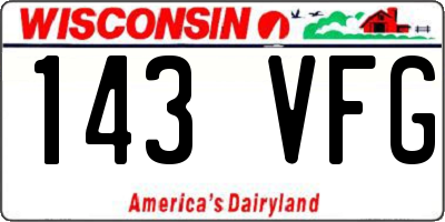 WI license plate 143VFG
