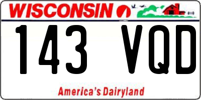 WI license plate 143VQD