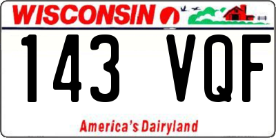 WI license plate 143VQF