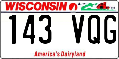 WI license plate 143VQG