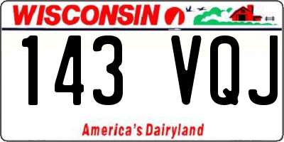WI license plate 143VQJ