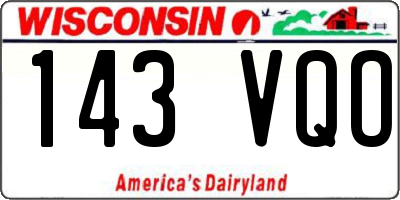WI license plate 143VQO