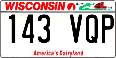 WI license plate 143VQP