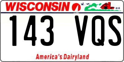 WI license plate 143VQS