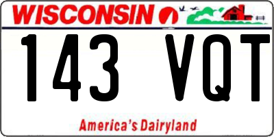 WI license plate 143VQT