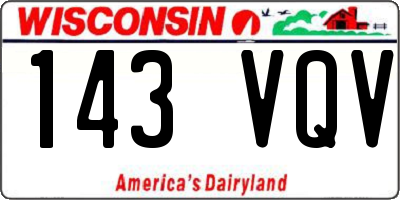 WI license plate 143VQV