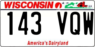 WI license plate 143VQW