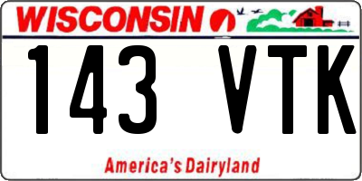 WI license plate 143VTK