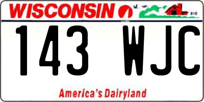 WI license plate 143WJC