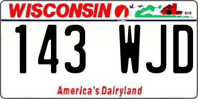 WI license plate 143WJD