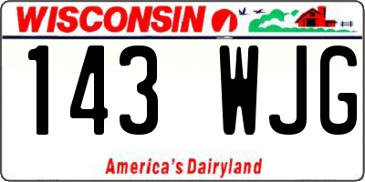 WI license plate 143WJG
