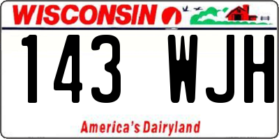 WI license plate 143WJH