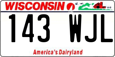 WI license plate 143WJL