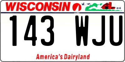 WI license plate 143WJU