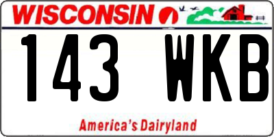 WI license plate 143WKB