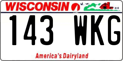 WI license plate 143WKG