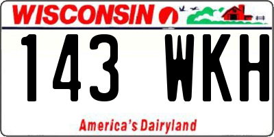 WI license plate 143WKH